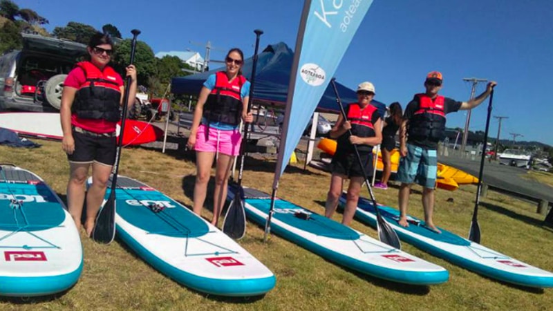 Take to the water and learn how to paddle board on the gorgeous Mangawhai harbour!